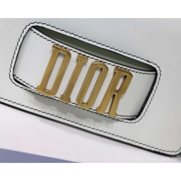 DIOR DIO(R)EVOLUTION FLAP BAG WHITE/GOLD