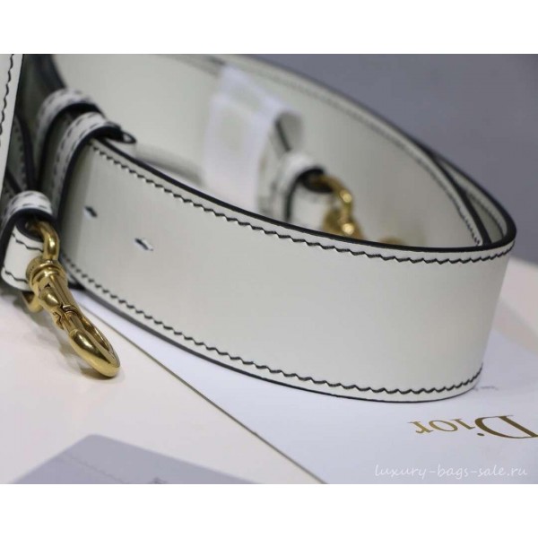 DIOR DIO(R)EVOLUTION FLAP BAG WHITE/GOLD