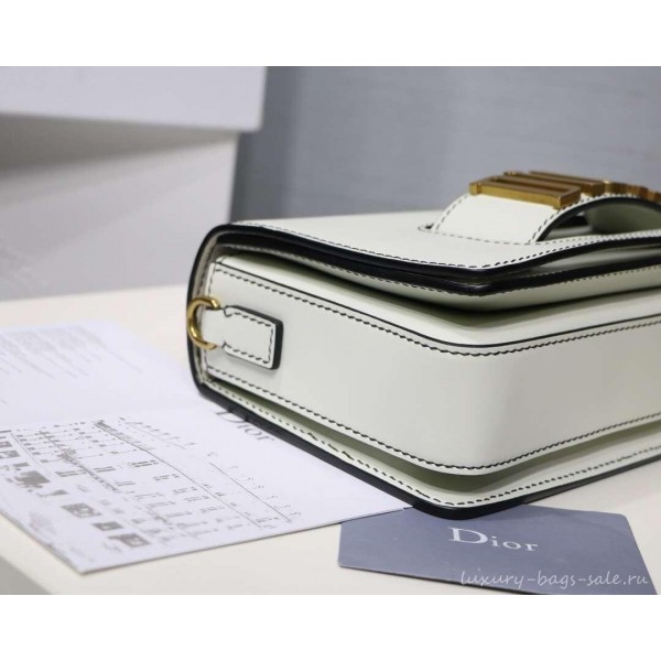 DIOR DIO(R)EVOLUTION FLAP BAG WHITE/GOLD
