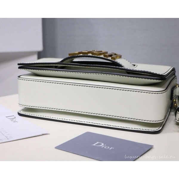 DIOR DIO(R)EVOLUTION FLAP BAG WHITE/GOLD