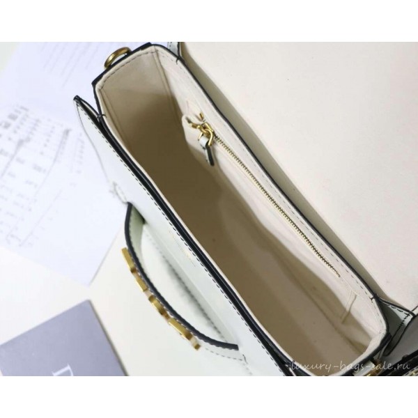 DIOR DIO(R)EVOLUTION FLAP BAG WHITE/GOLD