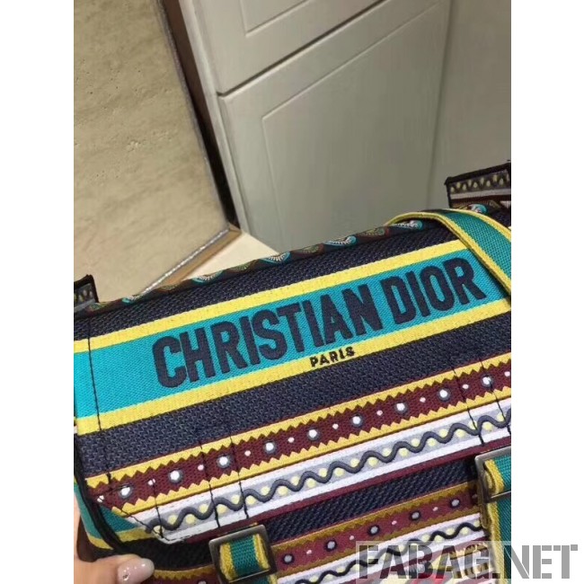 Dior Diorcamp Messenger Bag in Multicolored Embroidered Canvas Blue 2019 (JPH-9031839 )