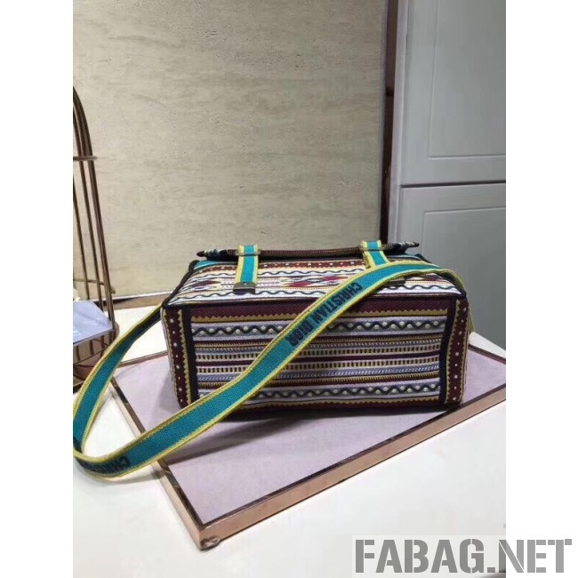 Dior Diorcamp Messenger Bag in Multicolored Embroidered Canvas Blue 2019 (JPH-9031839 )