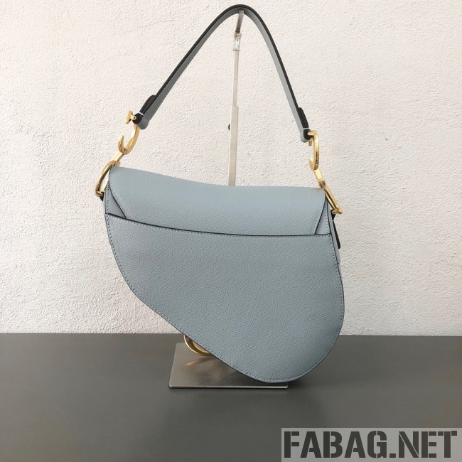Dior Saddle Bag in Grained Leather Light Blue 2019 (WEIP-9031616 )