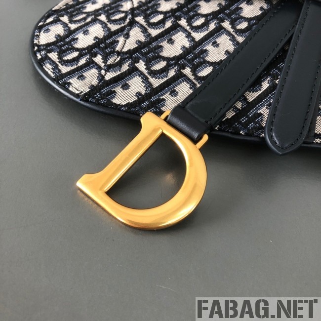 Dior CD Oblique Canvas Saddle Belt Bag Blue 2019 (WEIP-9031614 )