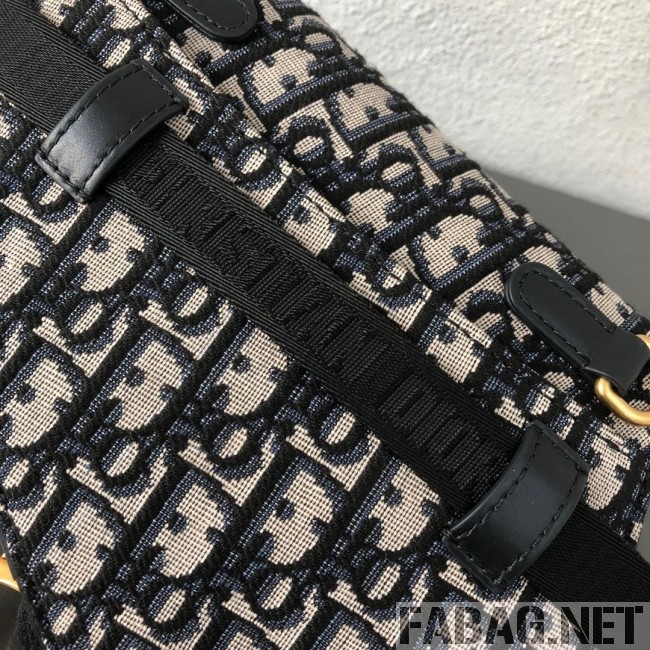 Dior CD Oblique Canvas Saddle Belt Bag Blue 2019 (WEIP-9031614 )
