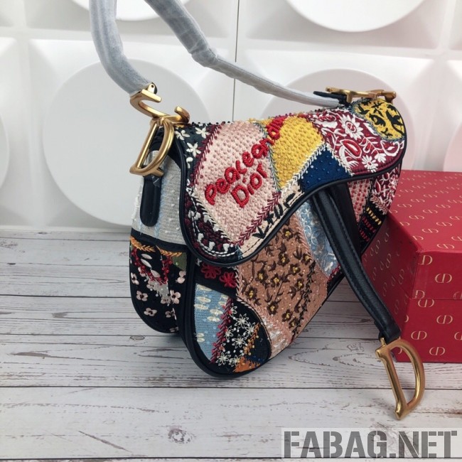 Dior Saddle Bag in Embroidered Calfskin 2019 (XYD-9031529 )