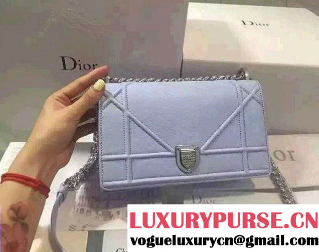 Dior Diorama Flap Bag Light Blue 2015