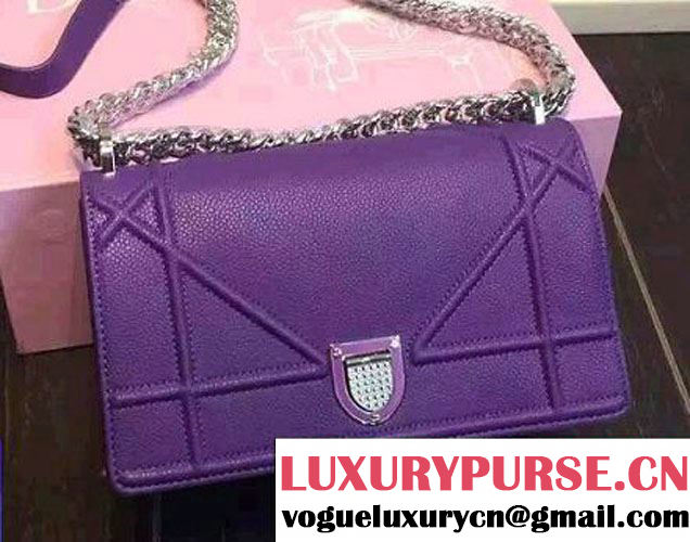 Dior Diorama Flap Bag Purple 2015