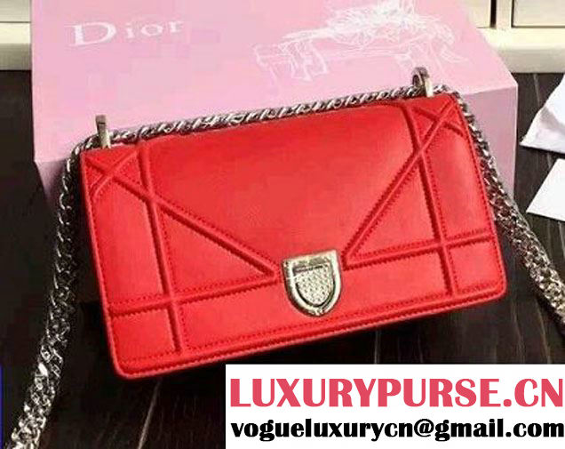 Dior Diorama Flap Bag Red 2015