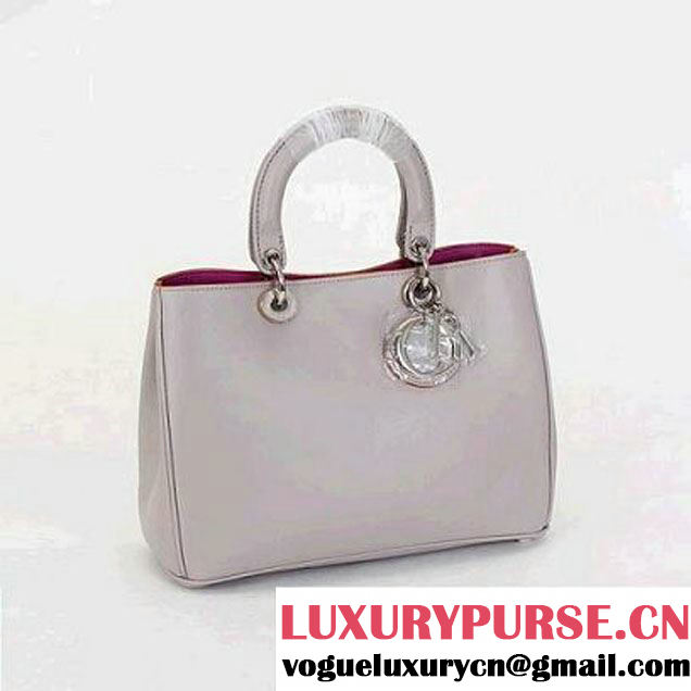 Dior Small Diorissimo Bag Nappa Leather Grey