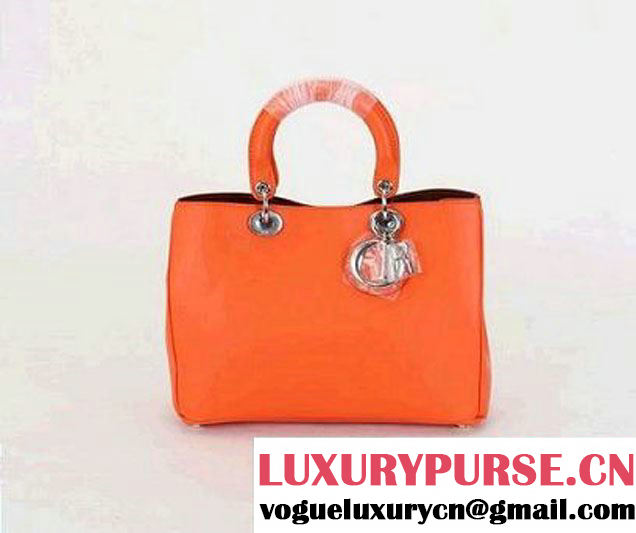 Dior Small Diorissimo Bag Nappa Leather Orange