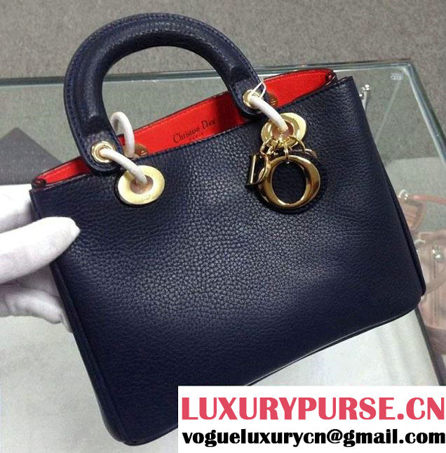 Dior Small Diorissimo Bag Original Leather Royal Blue