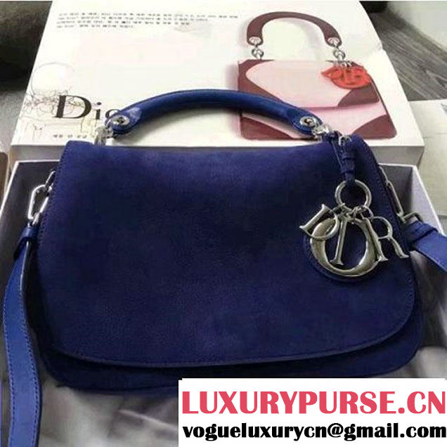 Dior Dune Bag in Suede Calfskin Royal Blue 2016 (1A076-6090746 )