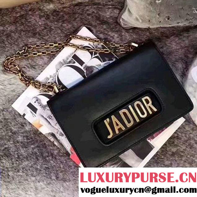 Dior J'ADIOR Flap Bag With Chain In Black Calfskin 2017 (XXG-7041116 )