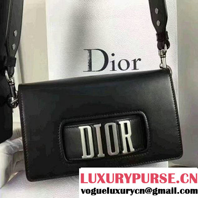 Dior Flap Bag With Slot Handclasp In Black Calfskin 2017 (1C065-7041118 )