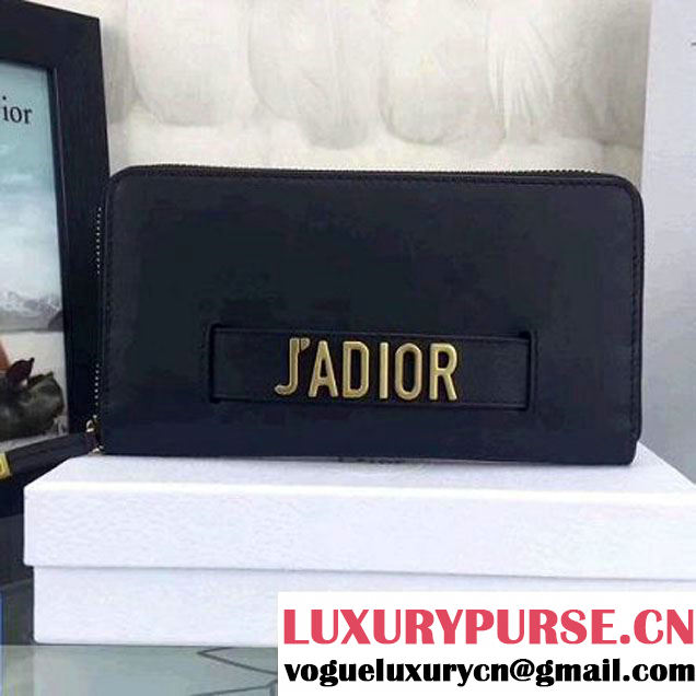 Dior J'adior Voyageur Wallet With Slot Handclasp Black 2017 (BES-7091435 )