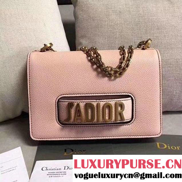 Dior "J'ADIOR" Flap Bag In Grained Calfskin Pink 2017 (1C065-7102739 )