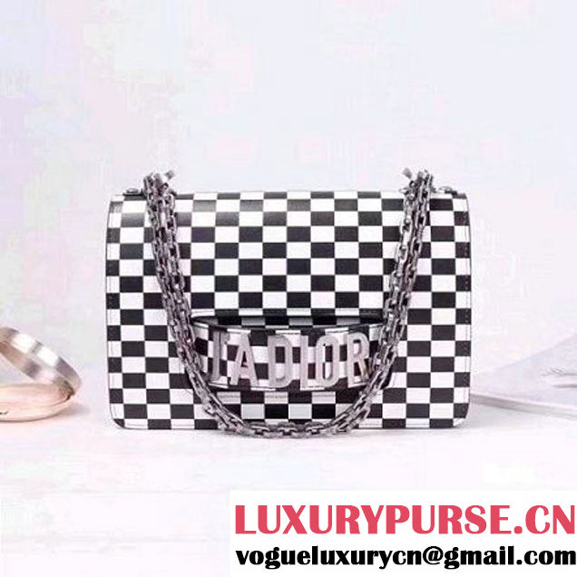 Dior "J'ADIOR" Flap Bag in Damier Calfskin Black/White 2018 (1C065-7102712 )