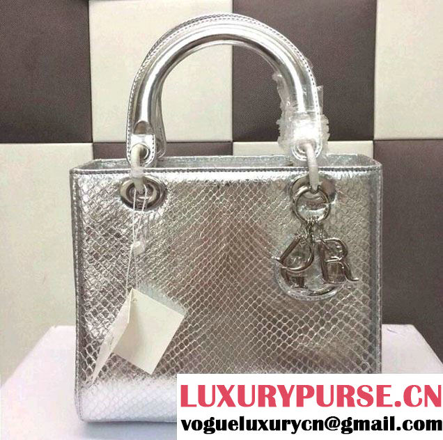 Lady Dior Medium Python Tote Bag 2014