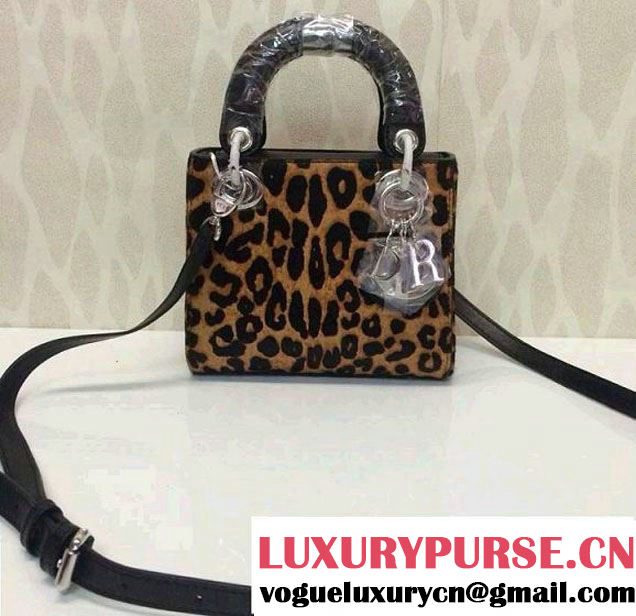 Dior Leopard Print Lady Dior Bag Brown Fall 2014