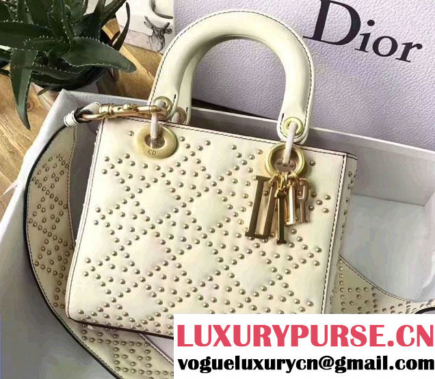 Lady Dior Supple Calfskin Studded Bag 2017