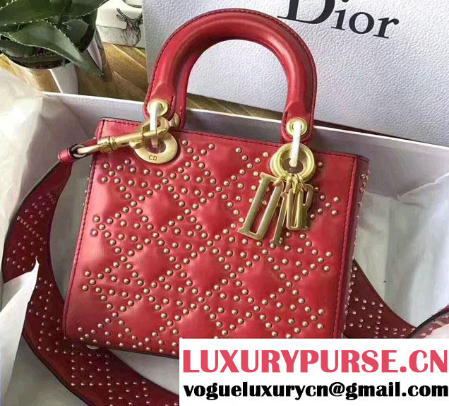 Lady Dior Supple Calfskin Studded Bag 2017