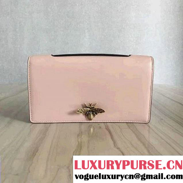 Dior Calfskin Bee Pouch Evening Clutch Bag Pink 2017 (2A055-7060703 )