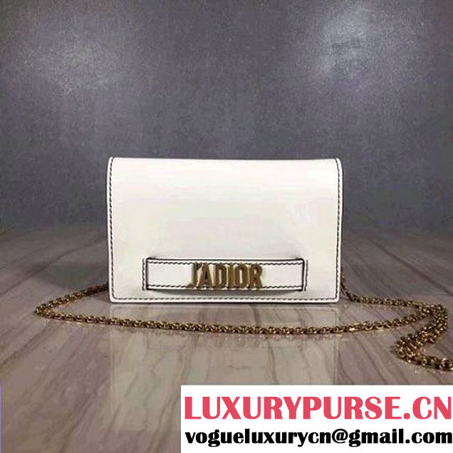 Dior Calfskin J'adior Wallet on Chain Pouch White 2017 (2A055-7060710 )