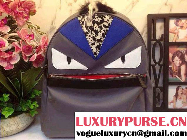 Fendi Grey Monster Backpack Bag Men鈥檚 Spring Summer 2015