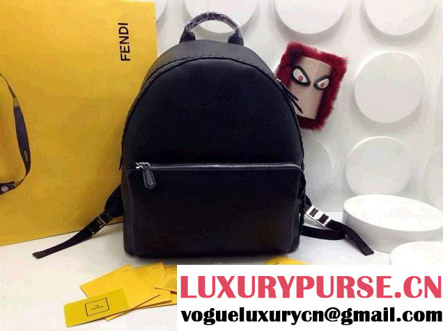 Fendi Backpack Bag Black with Black Crocodile Tail Men鈥檚 Spring Summer 2015