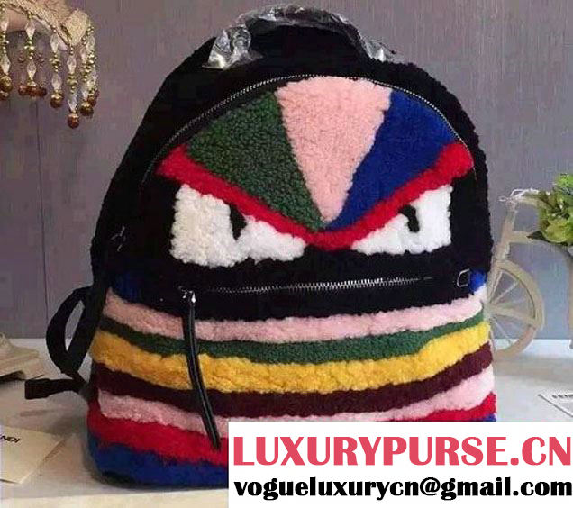 Fendi Monster Backpack Shearling Multicolor 2015/2016