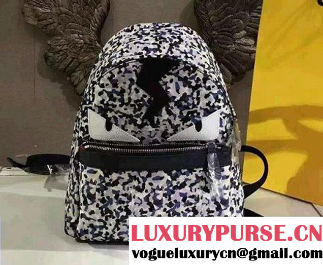 Fendi Multicolor Bag Bugs Granite Print Nylon Backpack Small Bag 2016