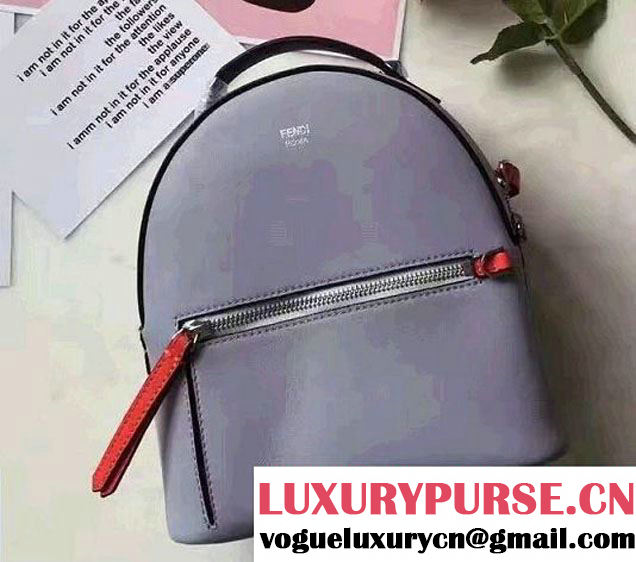 Fendi Backpack Bag Baby Blue/Red Runway 2016