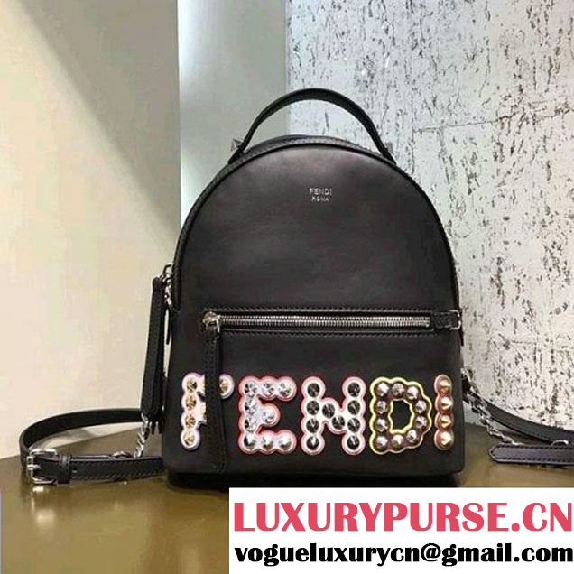 Fendi Fun Fair Studded Mini Backpack Bag Black 2018 (CL-8010515 )