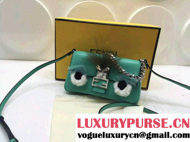 Fendi Micro Baguette Bag Light Green Runway 2015