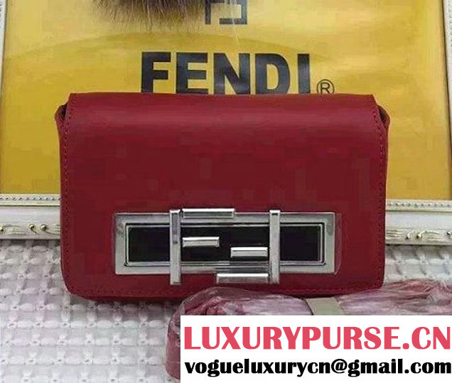 Fendi Rotating Hardware 3Baguette Mini Bag Red 2016