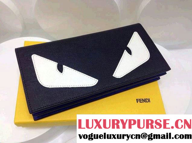 Fendi Bag Bug Monster Eyes Detail Wallet White