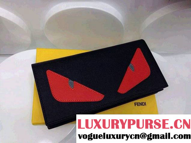 Fendi Bag Bug Monster Eyes Detail Wallet Red