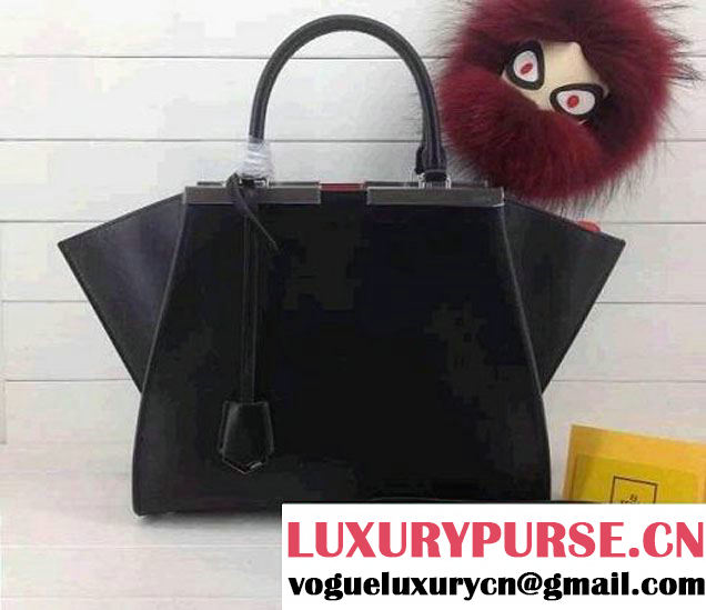 Fendi Petite 3Jours Shopping Tote Bag Black 2014