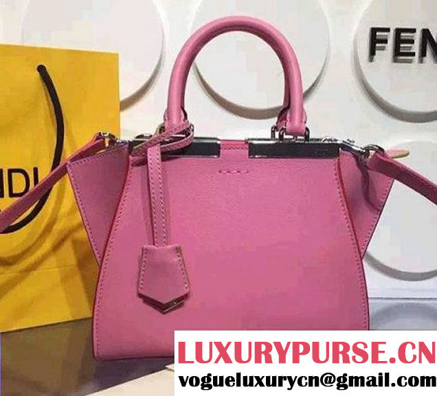 Fendi Soft Calfskin Mini 3jours Bag Pink 2016