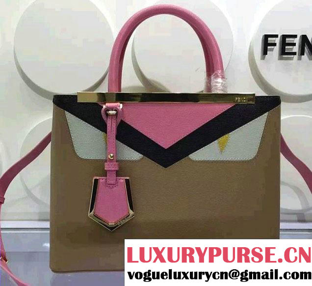 Fendi Monster 2Jours Tote Bag Apricot 2016