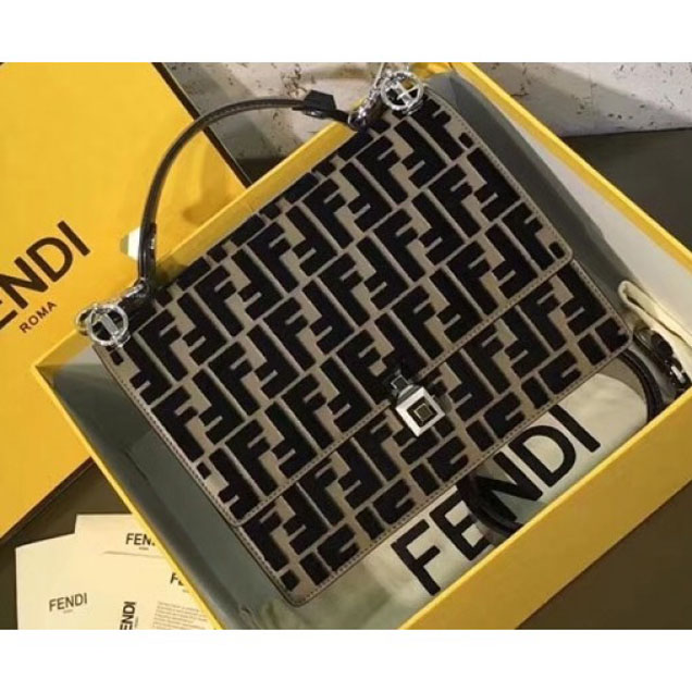 Fendi Kan I Medium Bag FF Motif In The Carpet-Weave Pattern 2018