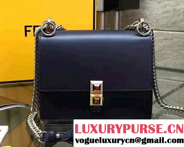 Fendi Kan I Crossbody Mini Bag Dark Blue 2017