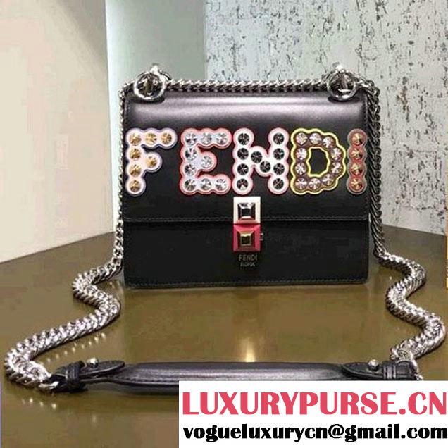 Fendi Fun Fair Studded Kan I Small Bag Black 2018 (CL-8010513 )