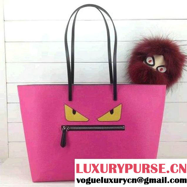 Fendi Monster Shopping Tote Bag Fushia Resort 2015