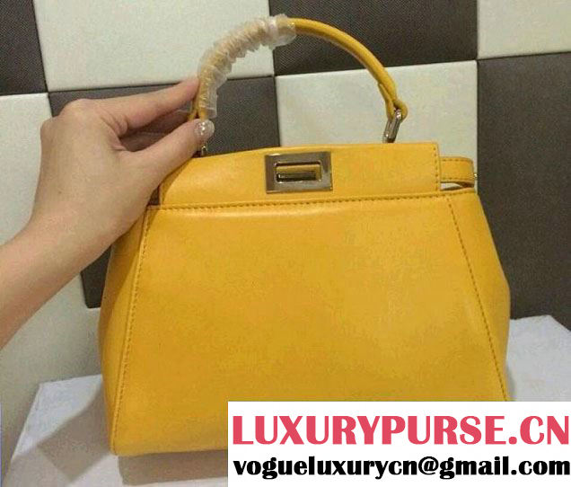 Fendi Peekaboo Mini Bag Yellow