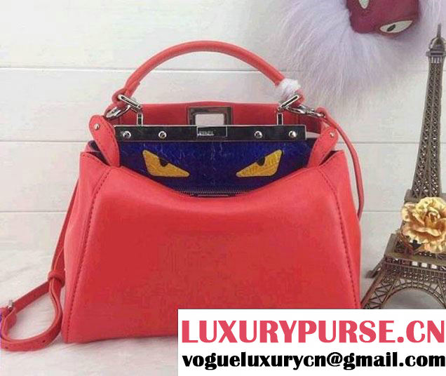 Fendi Monster Eyes Peekaboo Mini Bag Orange