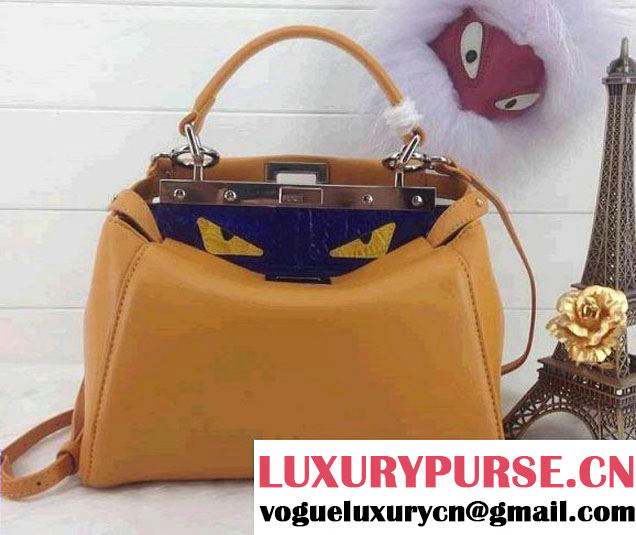 Fendi Monster Eyes Peekaboo Mini Bag Yellow