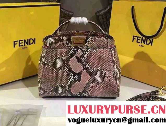 Fendi Python Mini Peekaboo Bag 2014